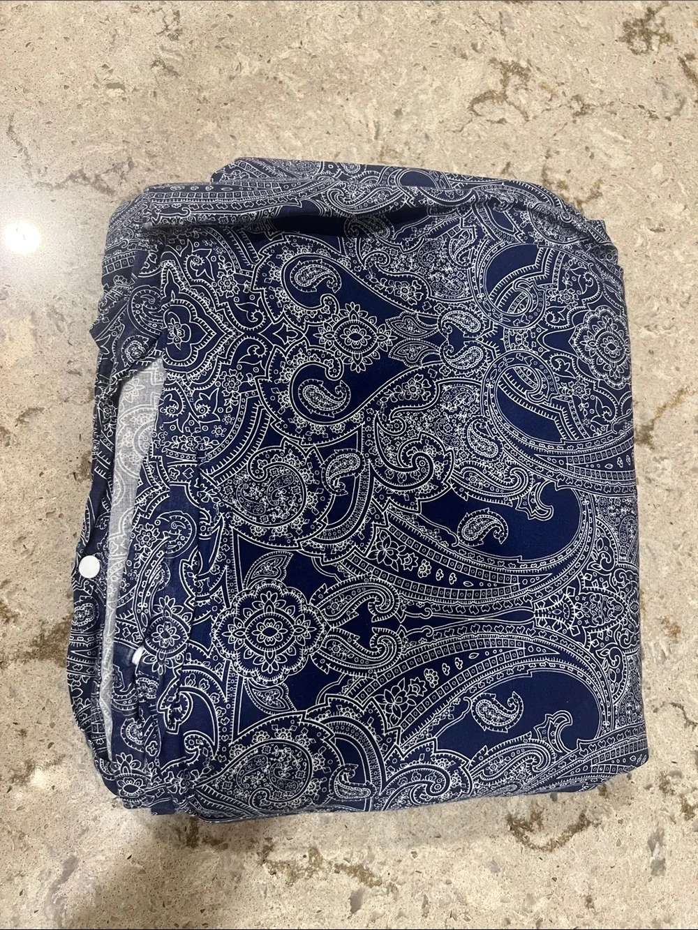 King Size Blue Paisley Duvet and 2 Pillowcases